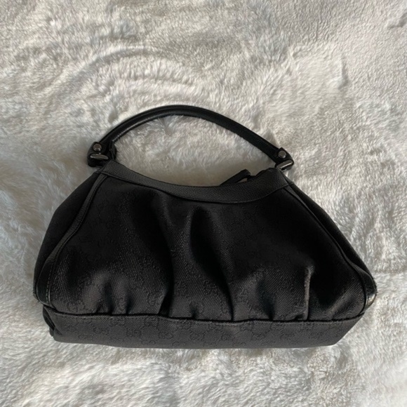 Gucci GG Canvas & Leather Hobo Bag Black - Picture 7 of 13